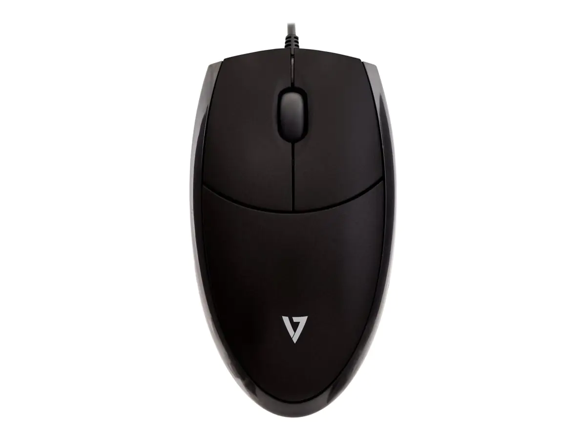 V7 MV3000 - Maus - optisch - 3 Tasten - kabelgebunden MV3000010-BLK-5E