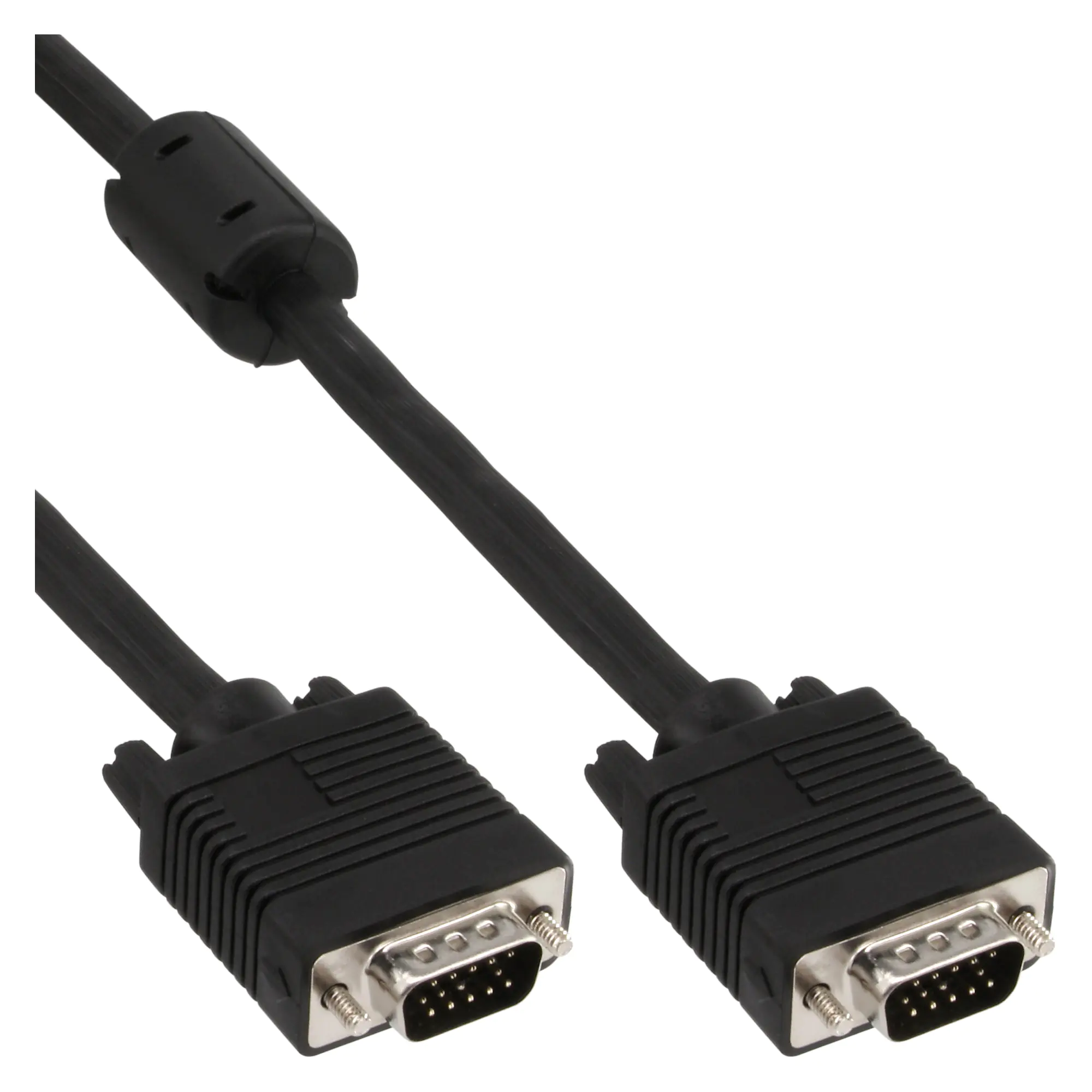 InLine - VGA-Kabel - HD-15 ohne Pol 9 (M) zu HD-15 ohne Pol 9 (M) - 5 m - geformt - Schwarz