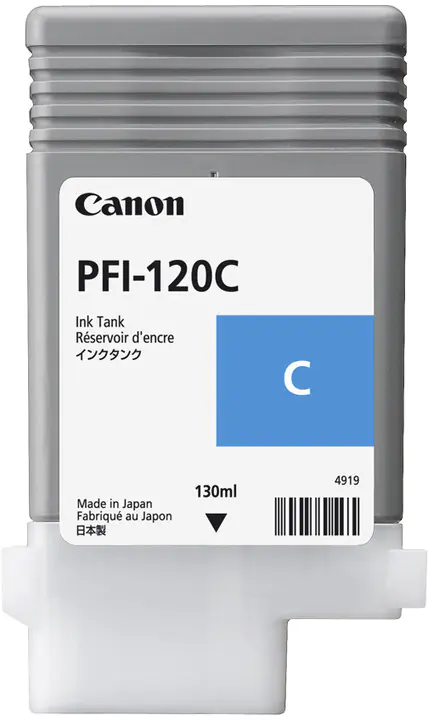 Canon PFI-120 C - 130 ml - Cyan - original - Tintenbehälter - für imagePROGRAF GP-200, GP-300, TM-200, TM-205, TM-300, TM-305 Canon PFI-120 C - 130 ml - Cyan - original - Tintenbehälter - für imagePROGRAF GP-200, GP-300, TM-200, TM-205, TM-300, TM-305