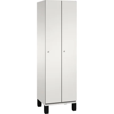 C+P Umkleidespind 4510020S10016 Füße 2Abteile B600mm lgr/lgr
