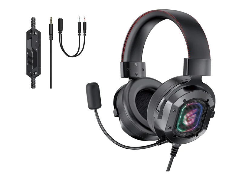 Conceptronic ATHAN03B - Headset - ohrumschließend - kabelgebunden - 3,5 mm Stecker - Schwarz
