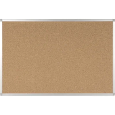 Bi-office Pinnwand Ayda Maße der Oberfläche: 90 x 60 cm (B x H) Schrauben, Dübel Kork Material des Rahmens: Aluminium, eloxiert braun