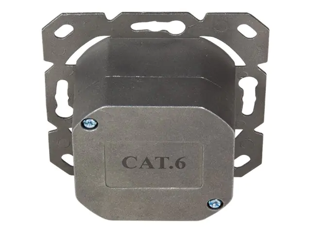 LogiLink - Anschlussdose, Unterputz - geeignet für Wandmontage - CAT 6 - STP - RJ-45 X 2 - weiß, RAL 9010