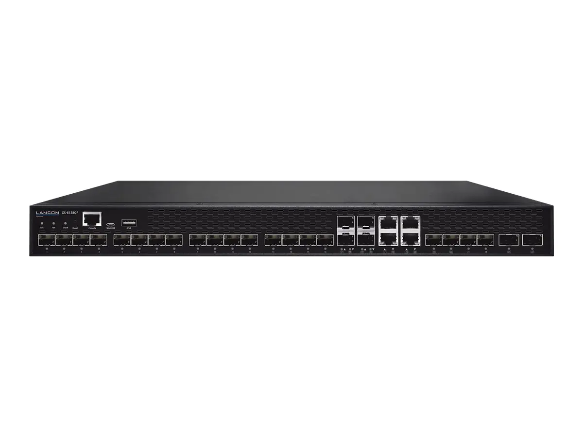 Lancom XS-6128QF - Switch - L3 - managed - 16 x 10 Gigabit SFP+ + 4 x combo 10 Gigabit SFP+/RJ-45 + 4 x Combo 25 Gigabit SFP28 (Uplink) 61860