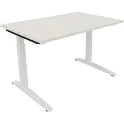 Schreibtisch Kufe Einzels. Quadrat B1200xT800xH650-850 ws/Weiß Schreibtisch Kufe Einzels. Quadrat B1200xT800xH650-850 ws/Weiß