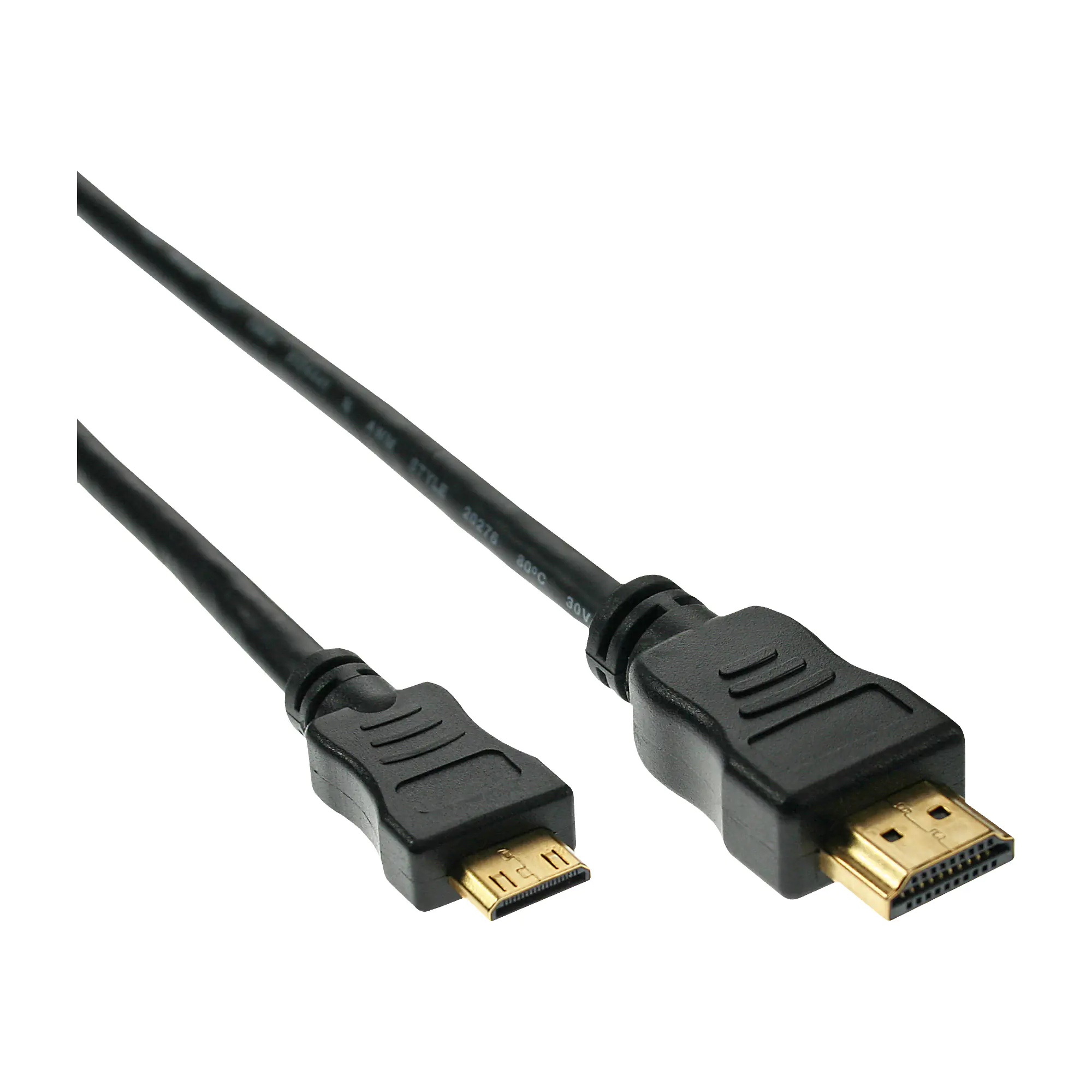 InLine Mini High Speed HDMI Cable - HDMI-Kabel - HDMI männlich zu 19 pin mini HDMI Type C männlich - 2 m - Schwarz InLine Mini High Speed HDMI Cable - HDMI-Kabel - HDMI männlich zu 19 pin mini HDMI Type C männlich - 2 m - Schwarz