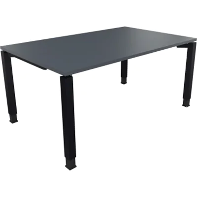 Schreibtisch Vierfuß Quadratrohr B1600xT1000xH680-820 an/Lavagrau Schreibtisch Vierfuß Quadratrohr B1600xT1000xH680-820 an/Lavagrau
