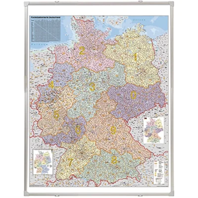 Franken Kartentafel KA440M 100x140cm PLZ-Karte Deutschland Franken Kartentafel KA440M 100x140cm PLZ-Karte Deutschland