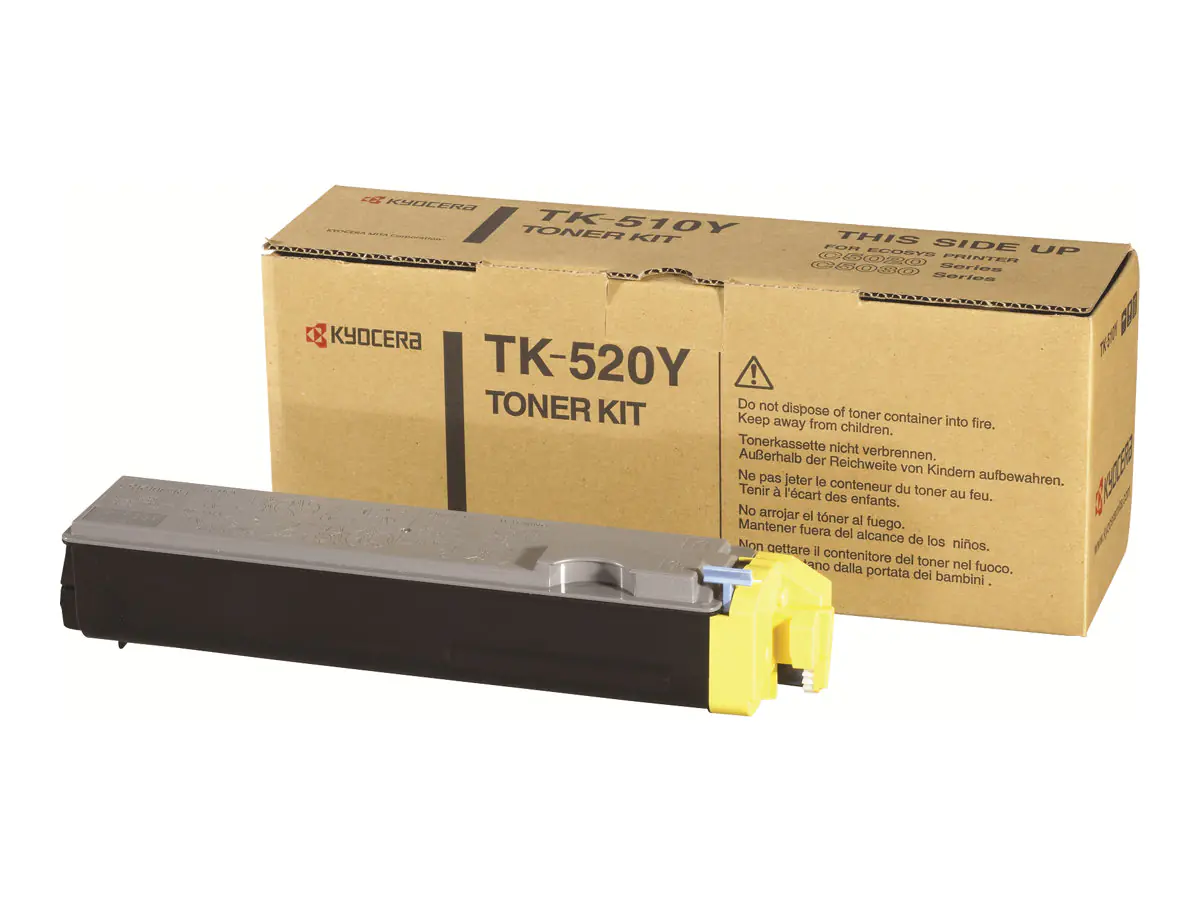 Kyocera TK 520Y - Gelb - Original - Tonerpatrone - für FS-C5015N Kyocera TK 520Y - Gelb - Original - Tonerpatrone - für FS-C5015N