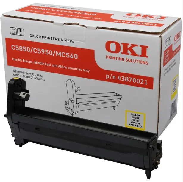 OKI - Gelb - Original - Trommeleinheit - für OKI MC560dn, MC560n; C5850dn, 5850n, 5950cdtn, 5950dn, 5950dtn, 5950n OKI - Gelb - Original - Trommeleinheit - für OKI MC560dn, MC560n; C5850dn, 5850n, 5950cdtn, 5950dn, 5950dtn, 5950n