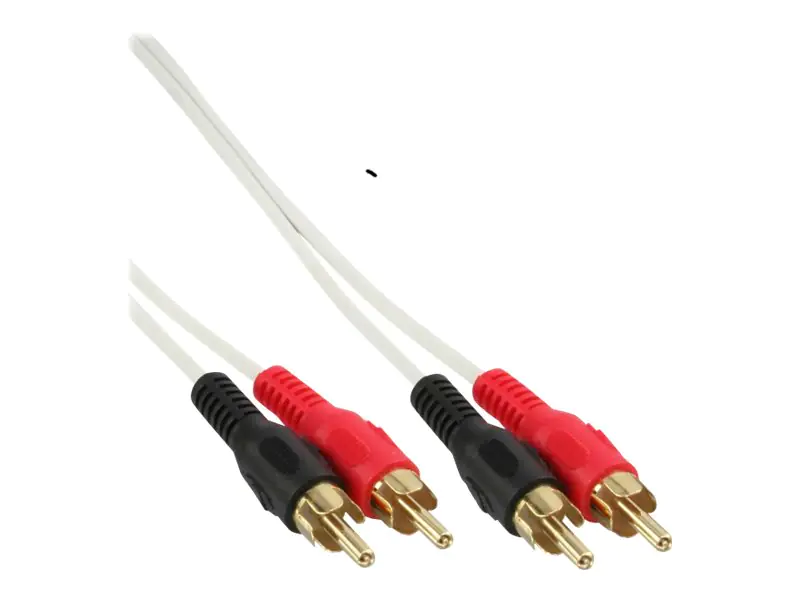 InLine - Audiokabel - RCA x 2 männlich zu RCA x 2 männlich - 2 m - weiß