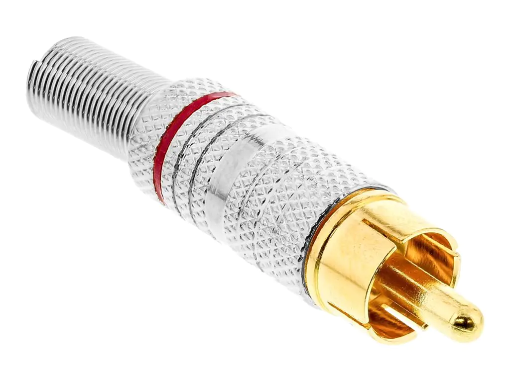 InLine - Video-/Audioanschluss - RCA männlich - Silber, roter Ring