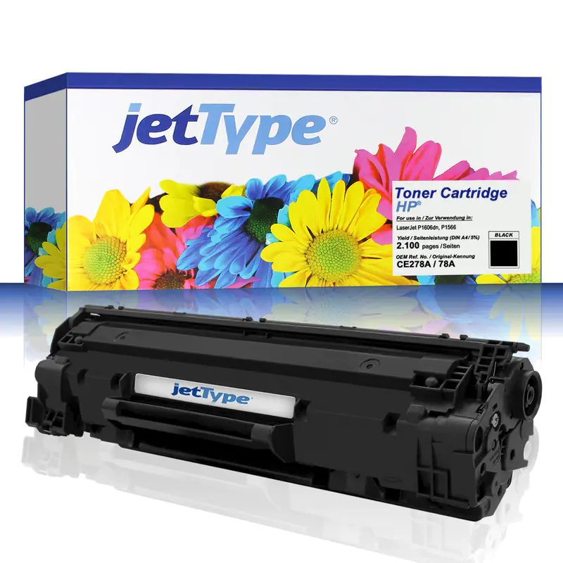 jetType Toner kompatibel zu HP CE278A 78A schwarz 2.100 Seiten 1 Stück jetType Toner kompatibel zu HP CE278A 78A schwarz 2.100 Seiten 1 Stück