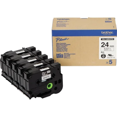 P-touch Schriftbandkassette HGE251V5 24mmx8m sw auf ws 5St. P-touch Schriftbandkassette HGE251V5 24mmx8m sw auf ws 5St.