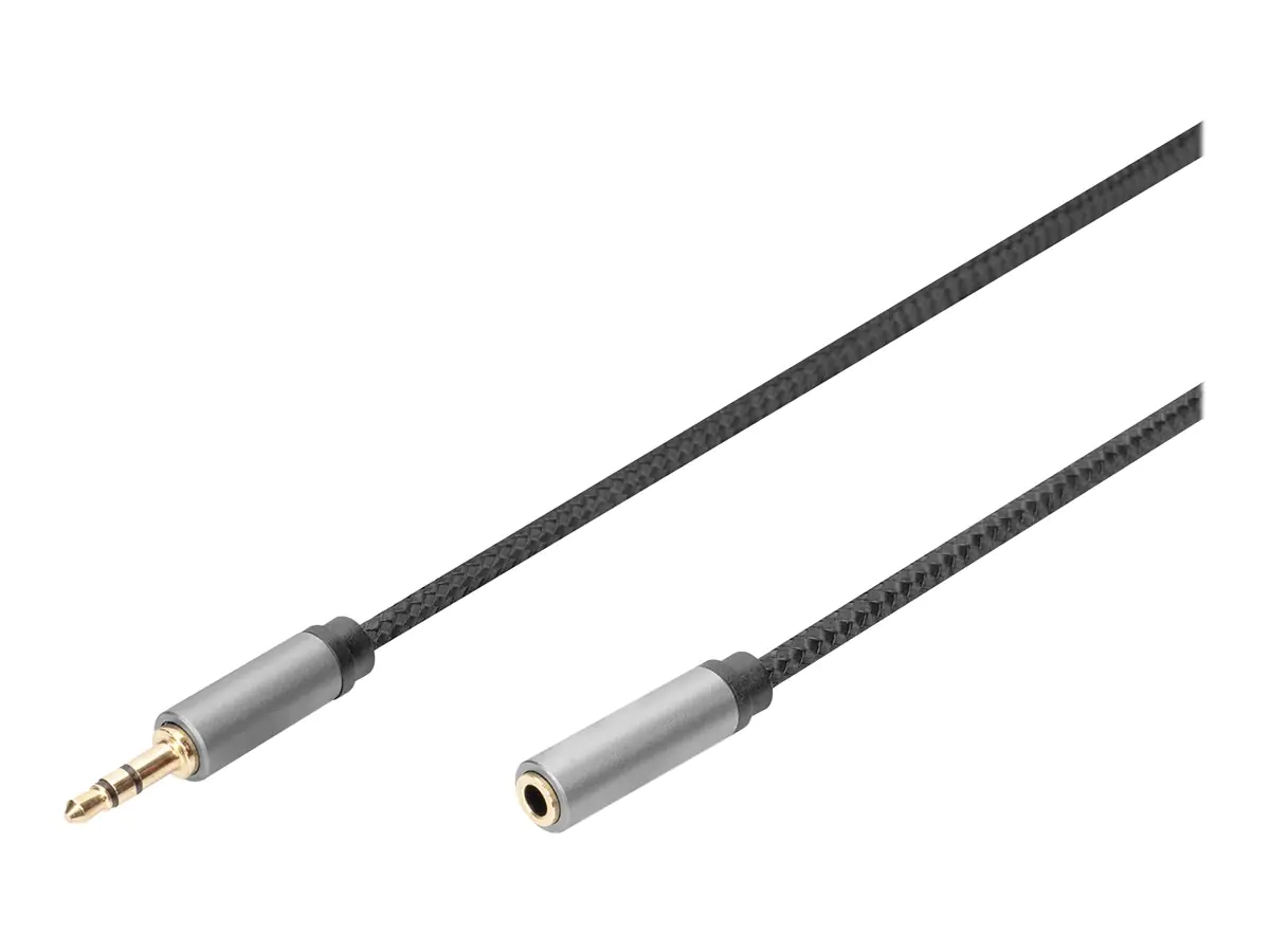 DIGITUS Audiokabel - mini-phone stereo 3.5 mm weiblich zu mini-phone stereo 3.5 mm männlich DB-510210-018-S