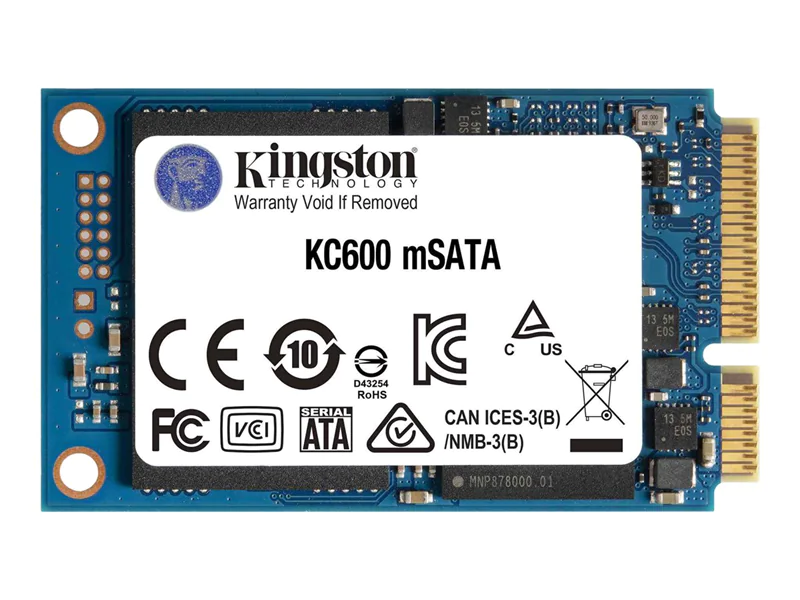 Kingston KC600 - SSD - verschlüsselt - 256 GB - intern - mSATA - SATA 6Gb/s - 256-Bit-AES - TCG Opal Encryption, Self-Encrypting Drive (SED) Kingston KC600 - SSD - verschlüsselt - 256 GB - intern - mSATA - SATA 6Gb/s - 256-Bit-AES - TCG Opal Encryption, Self-Encrypting Drive (SED)