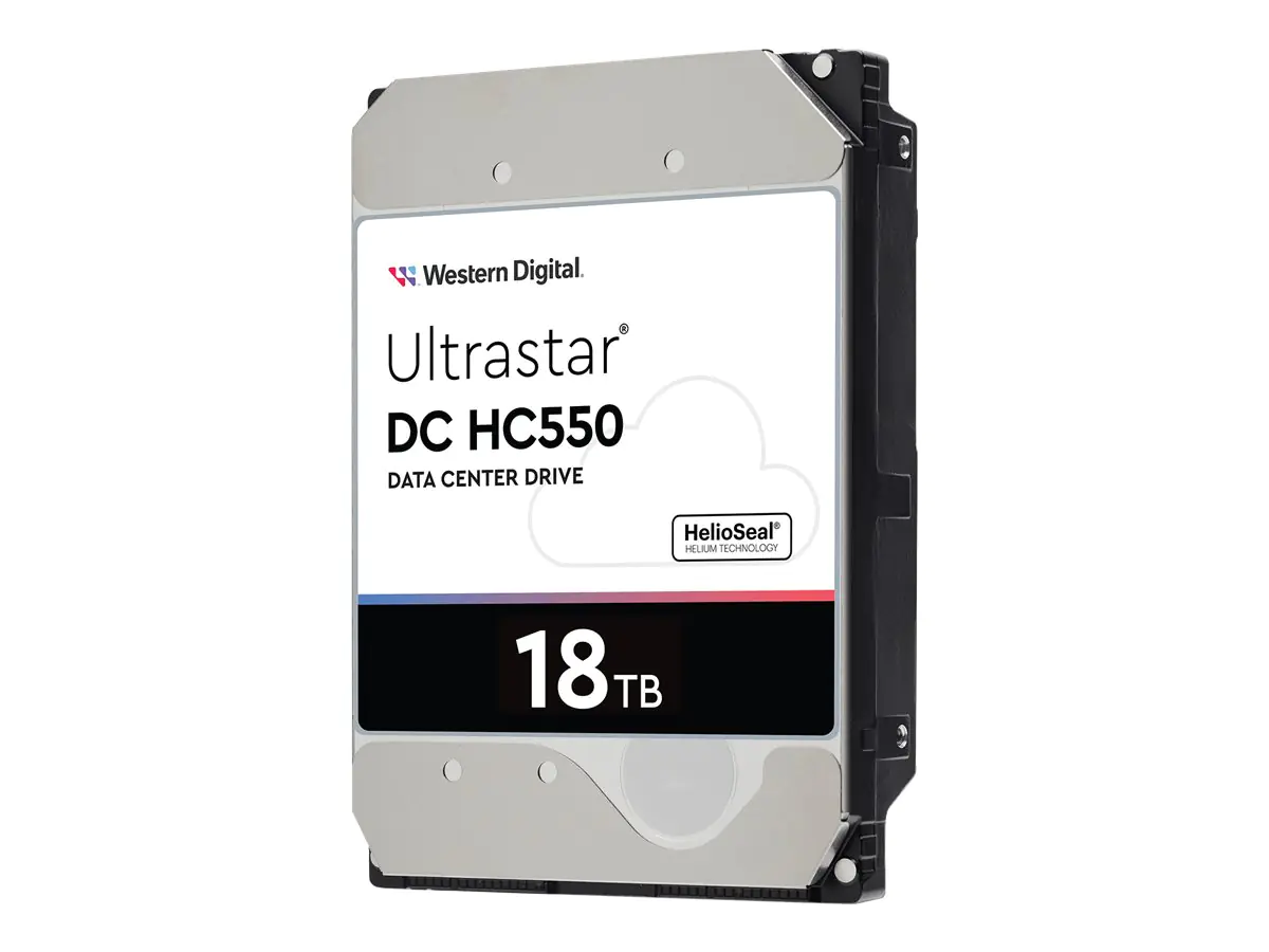 WD Ultrastar DC HC550 WUH721818ALE6L4 - Festplatte - 18 TB - intern - 3.5" (8.9 cm) - SATA 6Gb/s - 7200 rpm - Puffer: 512 MB WD Ultrastar DC HC550 WUH721818ALE6L4 - Festplatte - 18 TB - intern - 3.5" (8.9 cm) - SATA 6Gb/s - 7200 rpm - Puffer: 512 MB