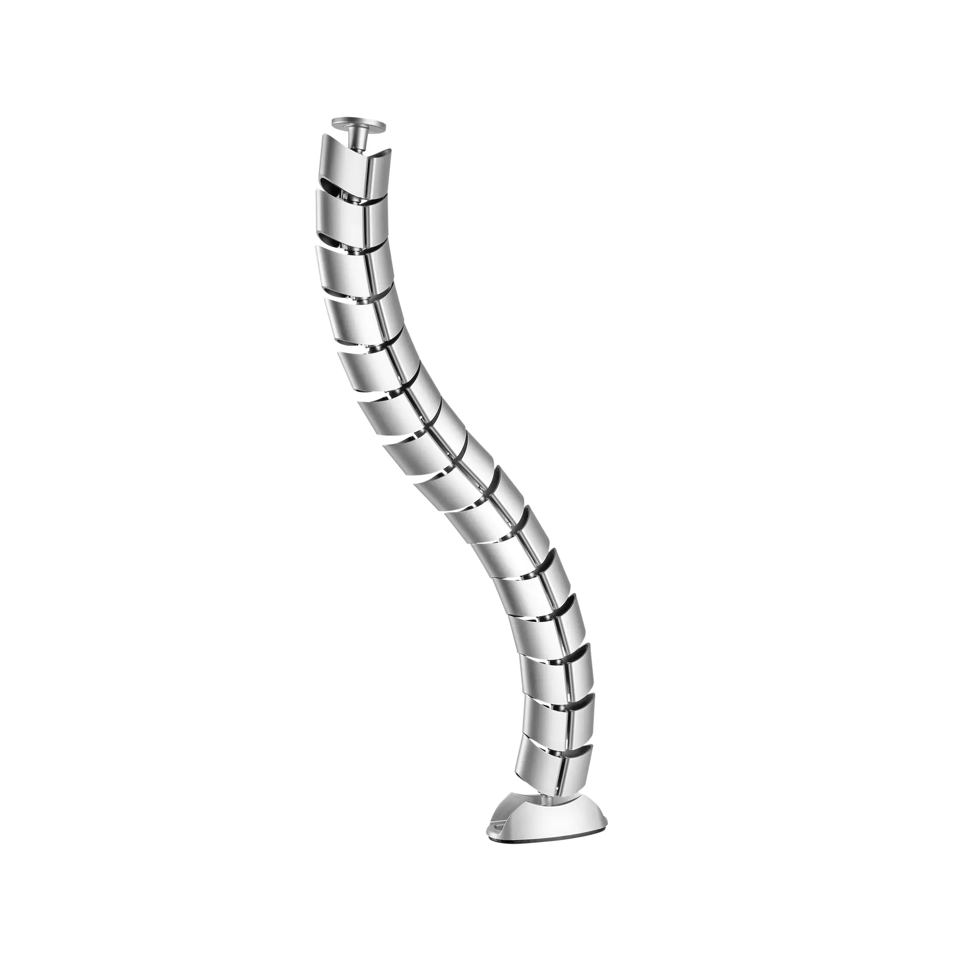 InLine - Kabelkanal (vertikal) - flexibel, 2 Kammern, 0,8 m - unter Tisch montierbar - Silber