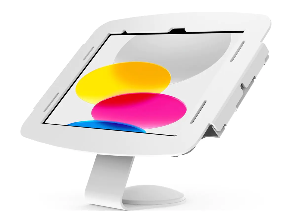 Compulocks iPad 10th-11th (A16) Gen Space Enclosure Core Counter Stand or Wall Mount White - Gehäuse - für Tablett - 45 Grad fest - Metall - weiß - Wandmontage - für Apple 10.9-inch iPad Air Wi-Fi, Wi-Fi + Cellular