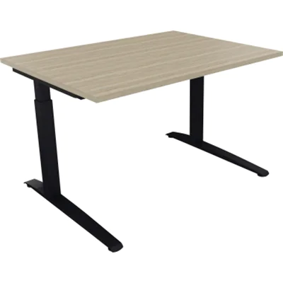 Schreibtisch Kufe Einzels. Quadrat B1800xT700xH650-850 an/Eiche Natur Schreibtisch Kufe Einzels. Quadrat B1800xT700xH650-850 an/Eiche Natur