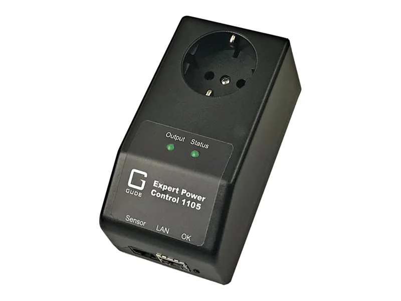 Gude Expert Power Control 1105 Series 1105-1 - Stromverteilungseinheit - Wechselstrom 230 V - Ethernet 10/100 - Eingabe, Eingang CEE 7/4 - Ausgangsanschlüsse: 1 (power CEE 7/3)