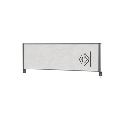 MAUL Tischtrennwand MAULconnecto 160 x 50 cm (B x H) 4cm schwer entflammbar hellgrau