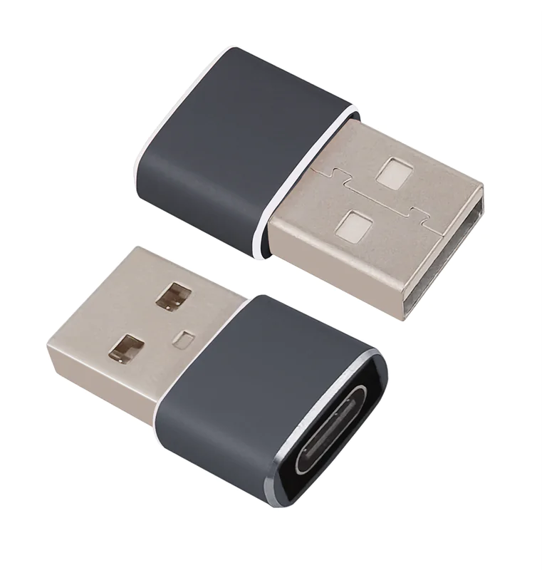 Helos PREMIUM - USB-Adapter - USB (M) zu 24 pin USB-C (W) - USB 3.1 - 5 V - Dunkelgrau Helos PREMIUM - USB-Adapter - USB (M) zu 24 pin USB-C (W) - USB 3.1 - 5 V - Dunkelgrau