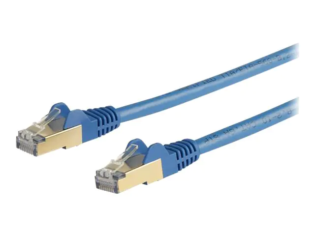 StarTech 5m CAT6A Ethernet Cable, 10 Gigabit Shielded Snagless RJ45 100W PoE Patch Cord, CAT 6A 10GbE STP Network Cable w/Strain Relief, Blue, Fluke Tested/UL Certified Wiring/TIA - Category 6A - 26AWG (6ASPAT5MBL) - Patch-Kabel - RJ-45 (M) zu RJ-45 (M) - StarTech 5m CAT6A Ethernet Cable, 10 Gigabit Shielded Snagless RJ45 100W PoE Patch Cord, CAT 6A 10GbE STP Network Cable w/Strain Relief, Blue, Fluke Tested/UL Certified Wiring/TIA - Category 6A - 26AWG (6ASPAT5MBL) - Patch-Kabel - RJ-45 (M) zu RJ-45 (M) -