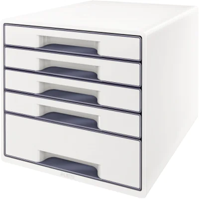 Leitz Schubladenbox WOW CUBE 52142001 5Schubfächer weiß/grau Leitz Schubladenbox WOW CUBE 52142001 5Schubfächer weiß/grau