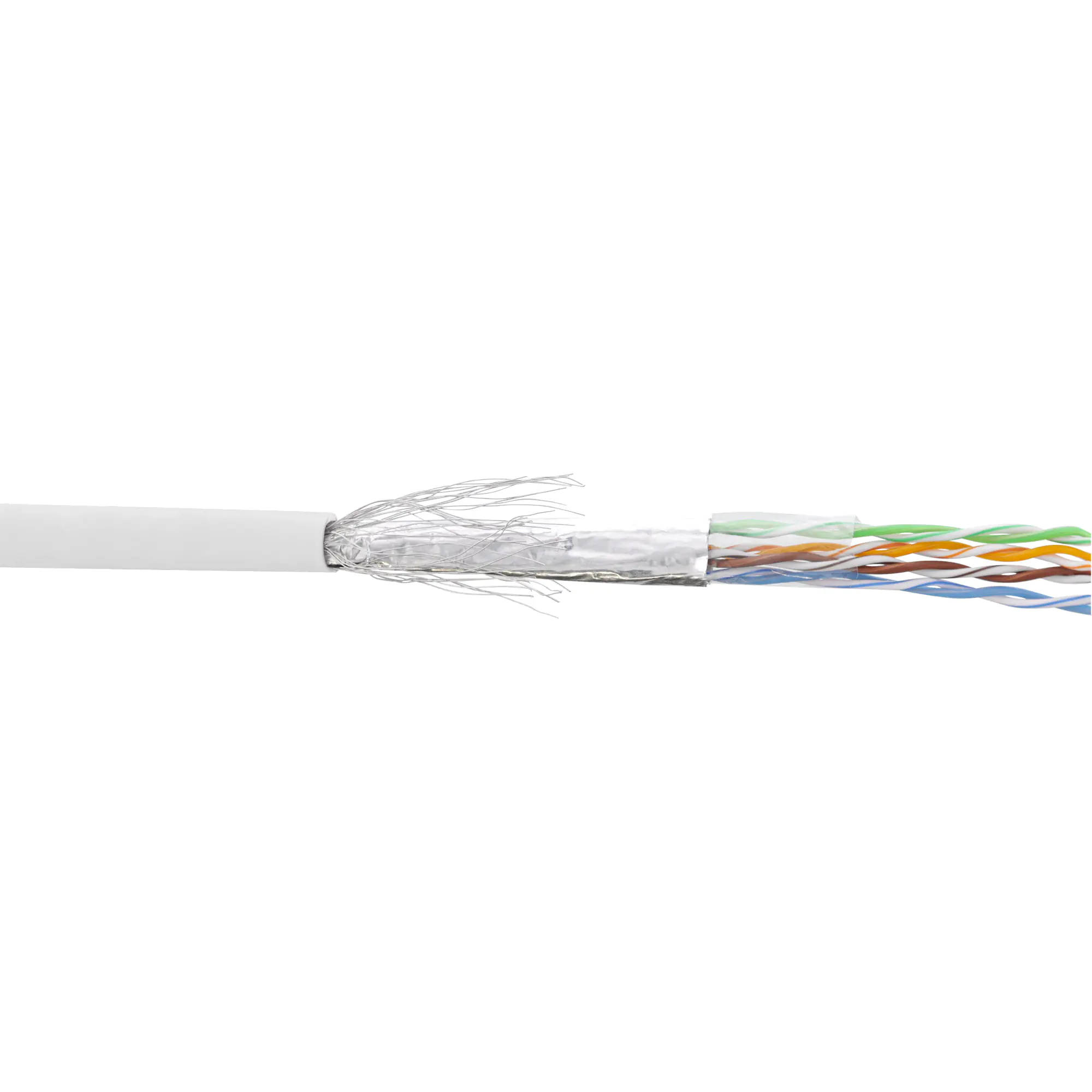 InLine Patchkabel Cat.5e - weiß - SF/UTP - AWG26 - PVC - 100m 72099W
