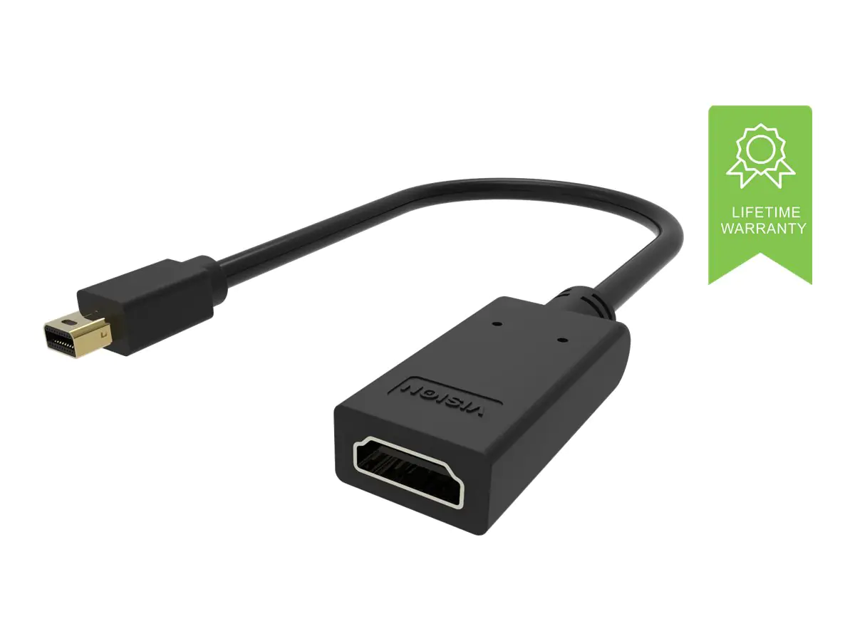 VISION - Videoadapter - Mini DisplayPort männlich zu HDMI weiblich - Schwarz - 4K Unterstützung VISION - Videoadapter - Mini DisplayPort männlich zu HDMI weiblich - Schwarz - 4K Unterstützung
