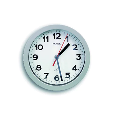 MAUL Wanduhr MAULstep 20 x 4,4 cm (Ø x T) Kunststoff silber MAUL Wanduhr MAULstep 20 x 4,4 cm (Ø x T) Kunststoff silber