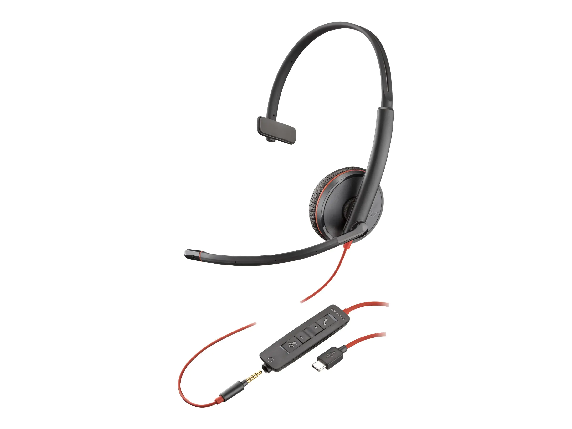 Poly Blackwire C3215 - Blackwire 3200 Series - Headset - On-Ear - kabelgebunden - USB-C, 3,5 mm Stecker - Schwarz - Skype-zertifiziert, Cisco Jabber Certified, Avaya Certified Poly Blackwire C3215 - Blackwire 3200 Series - Headset - On-Ear - kabelgebunden - USB-C, 3,5 mm Stecker - Schwarz - Skype-zertifiziert, Cisco Jabber Certified, Avaya Certified