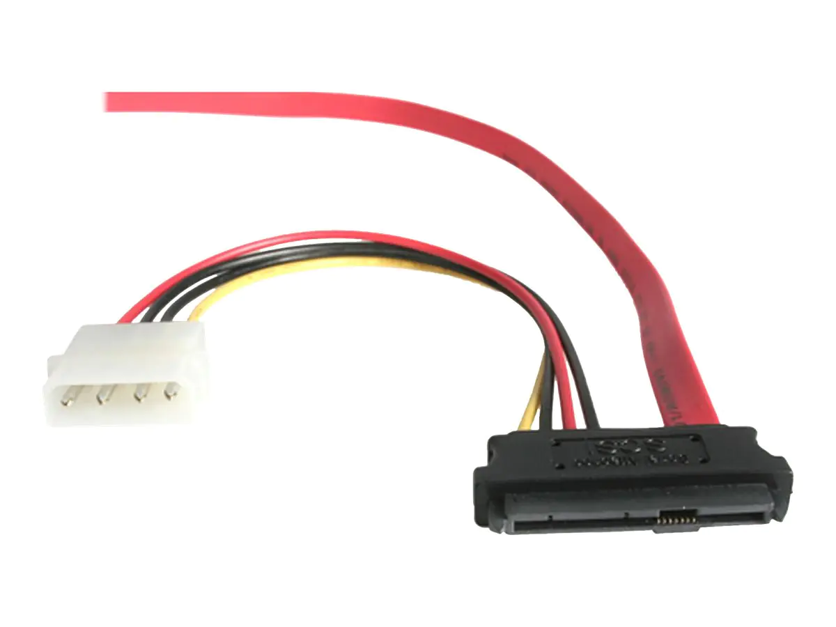 StarTech SAS auf SATA Slimline Kabel - SAS SATA SFF-8482 mit IDE Stromkabel - 1 x SATA (7pin) 1 x SFF-8482 (29pin) 1 x LP4 (Stecker) - SATA- / SAS-Kabel - interne Stromversorgung, 4-polig, interne SAS, 29-polig (SFF-8482) zu SATA (R) - 46 cm - Rot - für P StarTech SAS auf SATA Slimline Kabel - SAS SATA SFF-8482 mit IDE Stromkabel - 1 x SATA (7pin) 1 x SFF-8482 (29pin) 1 x LP4 (Stecker) - SATA- / SAS-Kabel - interne Stromversorgung, 4-polig, interne SAS, 29-polig (SFF-8482) zu SATA (R) - 46 cm - Rot - für P