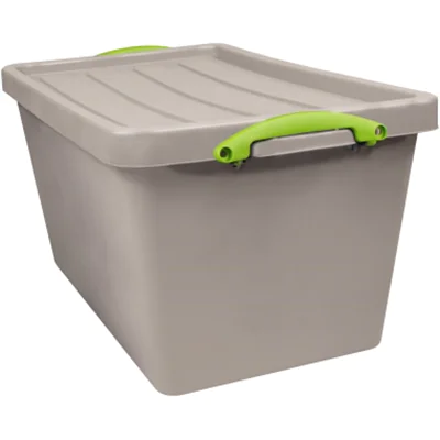 Really Useful Box Aufbewahrungsbox Recycling 40 x 35 x 60 cm (B x H x T) 56l Polypropylen, 100 % recycelt taubengrau