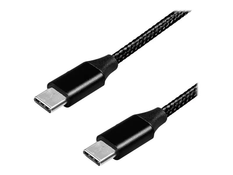 LogiLink - USB-Kabel - 24 pin USB-C (M) zu 24 pin USB-C (M) - USB 2.0 - 5 V - 3 A - 30 cm - Schwarz