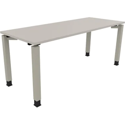 Schreibtisch Vierfuß Quadratrohr B1800xT700xH680-820 si/Lichtgrau Schreibtisch Vierfuß Quadratrohr B1800xT700xH680-820 si/Lichtgrau