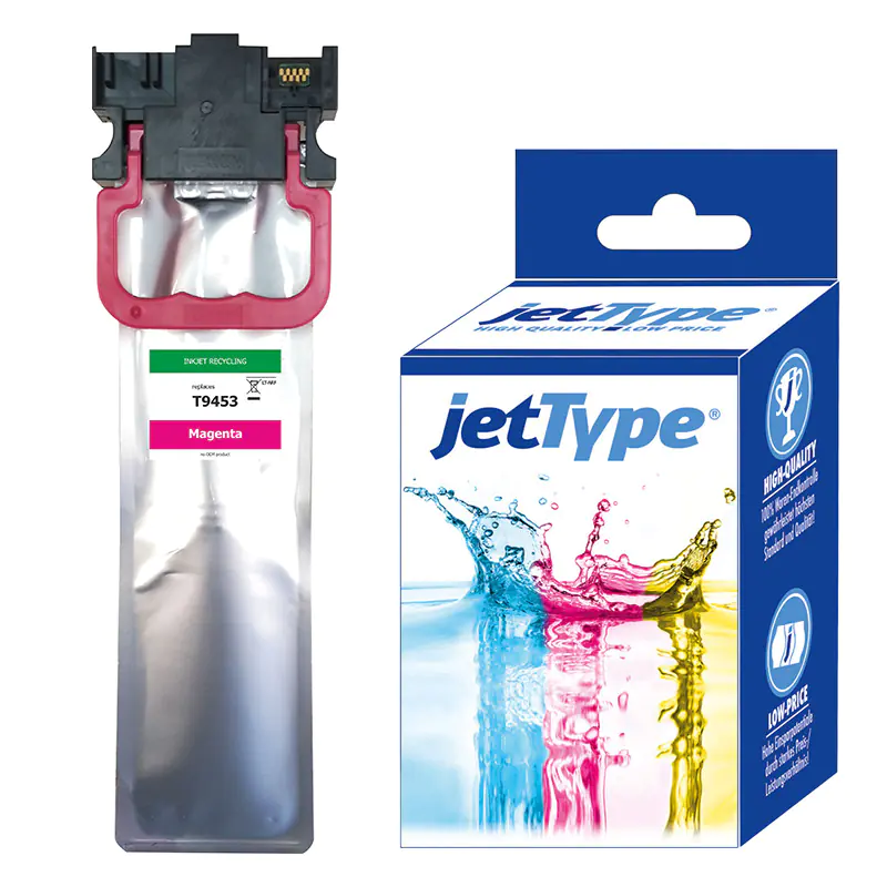jetType Tinte kompatibel zu Epson C13T945340 T9453 Magenta 5.000 Seiten 38,1 ml Große Füllmenge 1 jetType Tinte kompatibel zu Epson C13T945340 T9453 Magenta 5.000 Seiten 38,1 ml Große Füllmenge 1