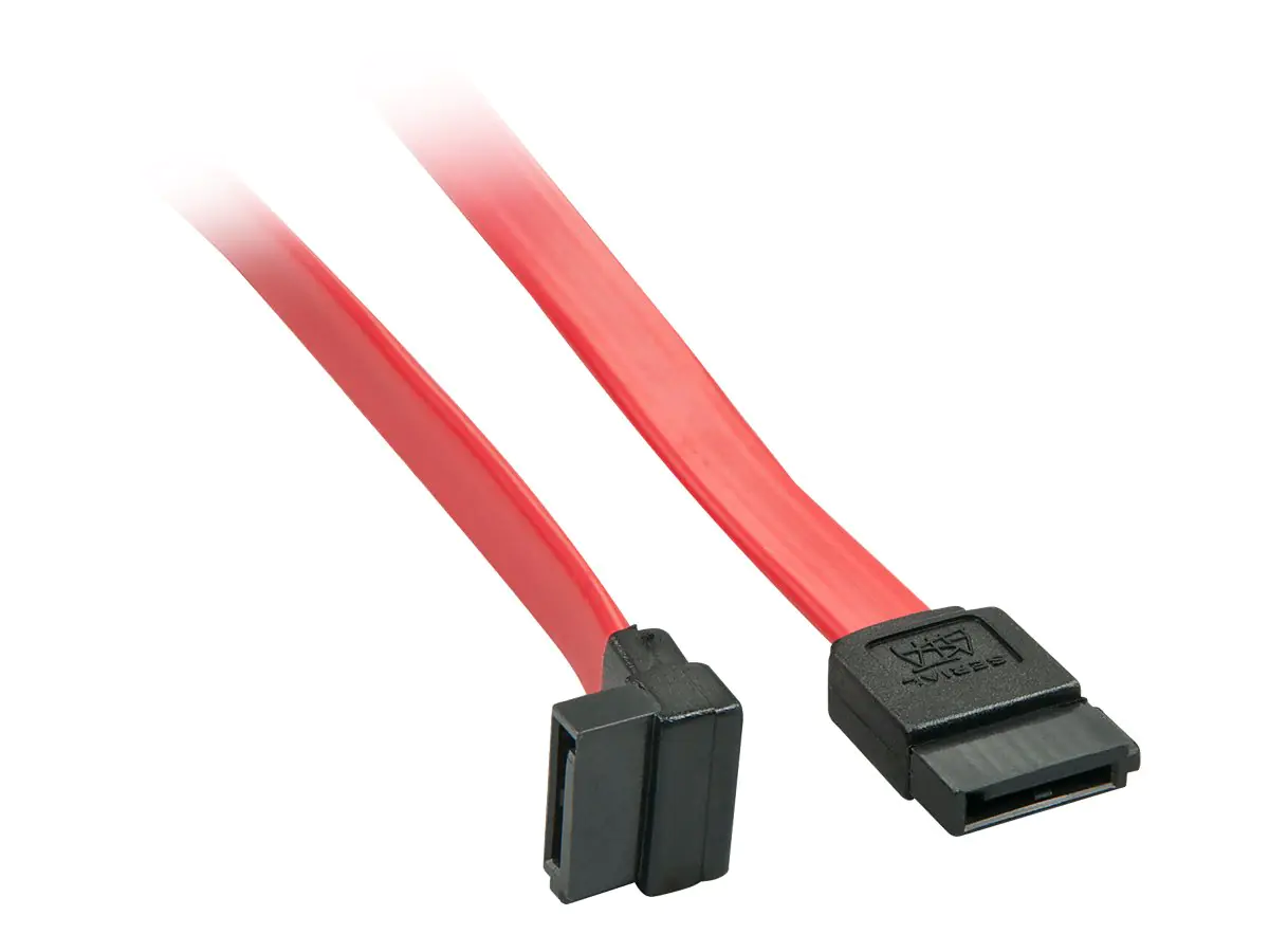 Lindy - SATA-Kabel - Serial ATA 150/300/600 - SATA bis SATA gewinkelt - 50 cm - Rot