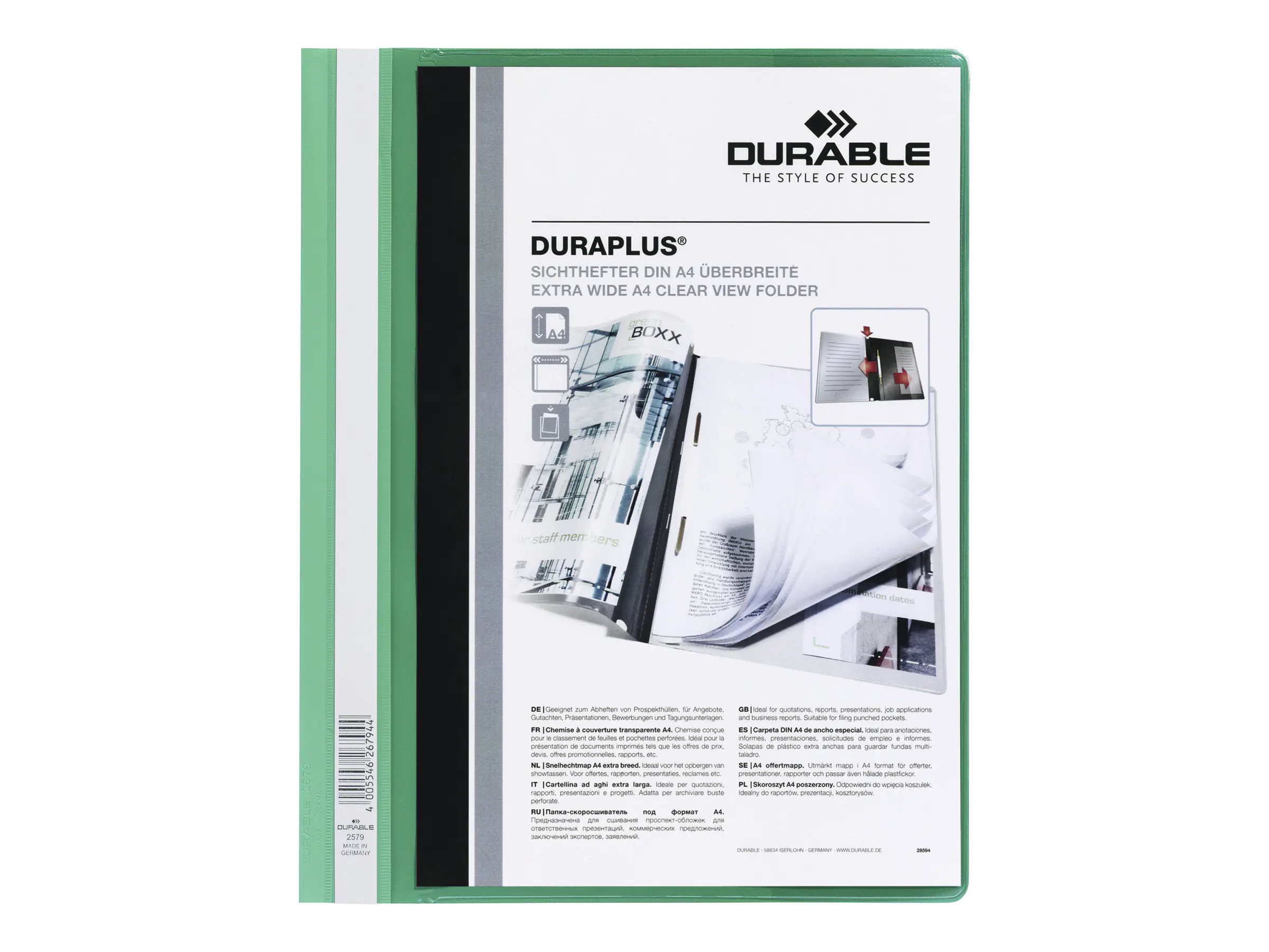DURABLE Angebotshefter DURAPLUS 257905 DIN A4 PP grün