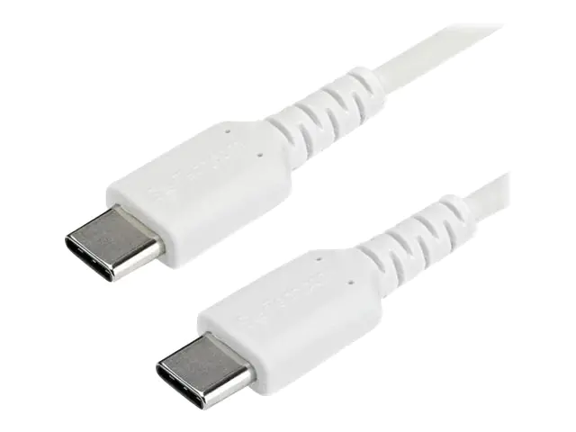 StarTech 2m USB-C Ladekabel - Langlebiges USB 2.0 Typ C zu USB C Datenübertragungs-/Schnellladekabel - TPE Mantel Aramidfaser M/M 60W Weiß - Samsung S10 S20 iPad Pro MS Surface (RUSB2AC2MW) - USB-Kabel - 24 pin USB-C (M) gerade zu 24 pin USB-C (M) gerade StarTech 2m USB-C Ladekabel - Langlebiges USB 2.0 Typ C zu USB C Datenübertragungs-/Schnellladekabel - TPE Mantel Aramidfaser M/M 60W Weiß - Samsung S10 S20 iPad Pro MS Surface (RUSB2AC2MW) - USB-Kabel - 24 pin USB-C (M) gerade zu 24 pin USB-C (M) gerade