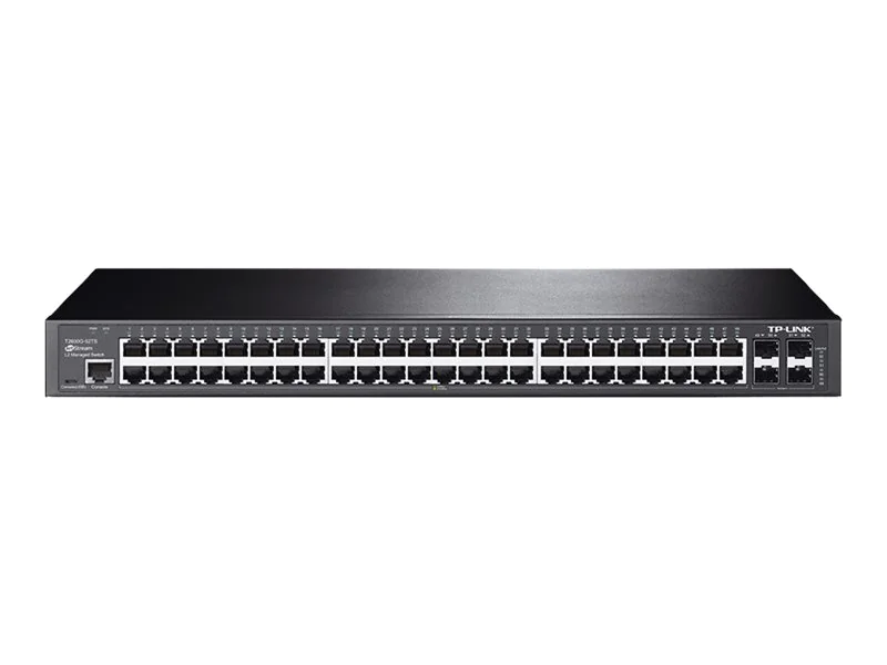 TP-Link JetStream T2600G-52TS - Switch - managed - 48 x 10/100/1000 + 4 x Gigabit SFP - an Rack montierbar TP-Link JetStream T2600G-52TS - Switch - managed - 48 x 10/100/1000 + 4 x Gigabit SFP - an Rack montierbar