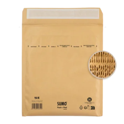 SUMO Papierpolstertasche E mit Haftklebung Papier, 100 % recycelt braun 50 St./Pack.