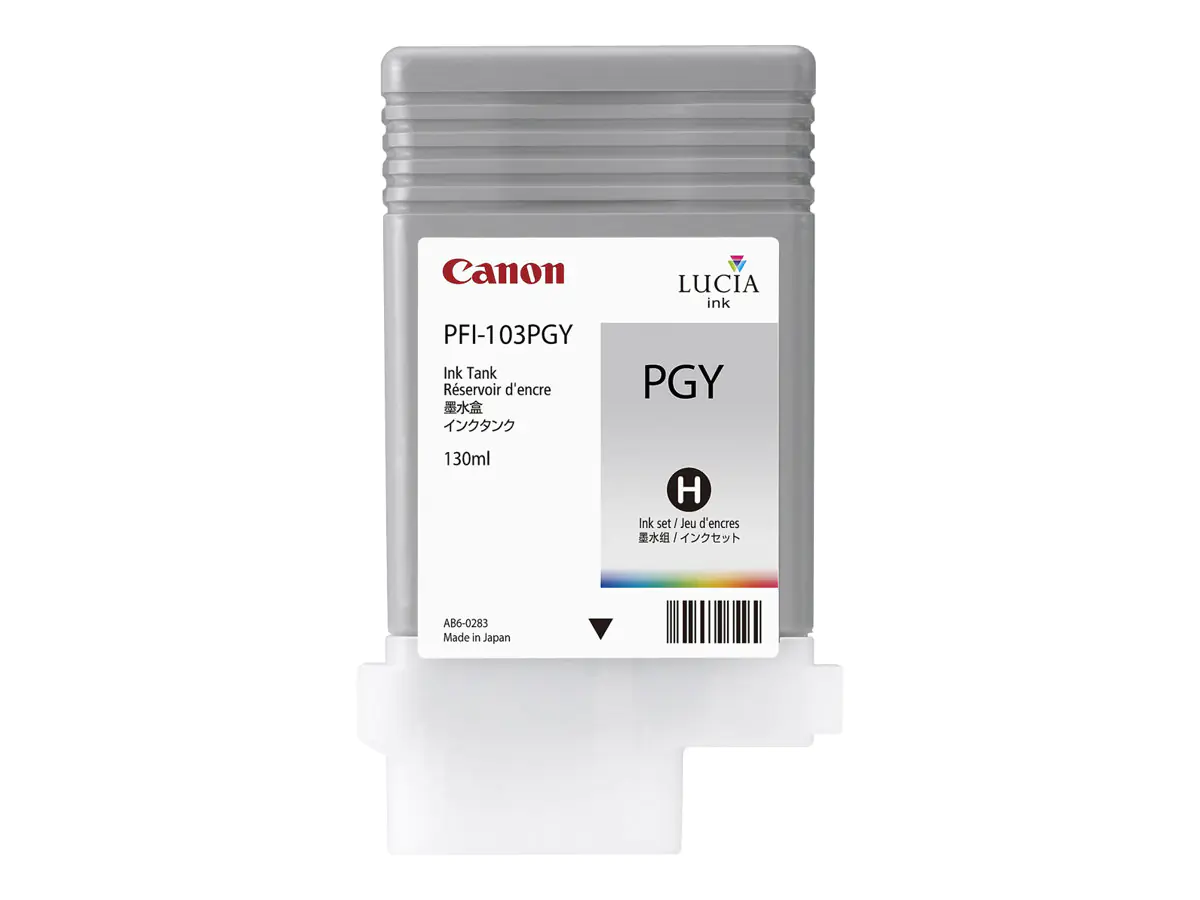 Canon PFI-103 PGY - 130 ml - Photo Grau - Original - Tintenbehälter - für imagePROGRAF iPF5100, iPF6100, iPF6200 Canon PFI-103 PGY - 130 ml - Photo Grau - Original - Tintenbehälter - für imagePROGRAF iPF5100, iPF6100, iPF6200