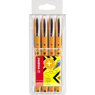 STABILO Tintenroller Bionic Worker fine 2016/4 0,4mm sort. 4 St./Pack. STABILO Tintenroller Bionic Worker fine 2016/4 0,4mm sort. 4 St./Pack.