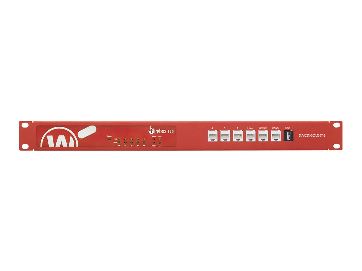 Rackmount.IT RM-WG-T6 - Montagesatz für Netzwerkgeräte - Rack montierbar - WatchGuard Red - 1U - 48.3 cm (19") - für WatchGuard Firebox T20, T20-W, T40, T40-W Rackmount.IT RM-WG-T6 - Montagesatz für Netzwerkgeräte - Rack montierbar - WatchGuard Red - 1U - 48.3 cm (19") - für WatchGuard Firebox T20, T20-W, T40, T40-W