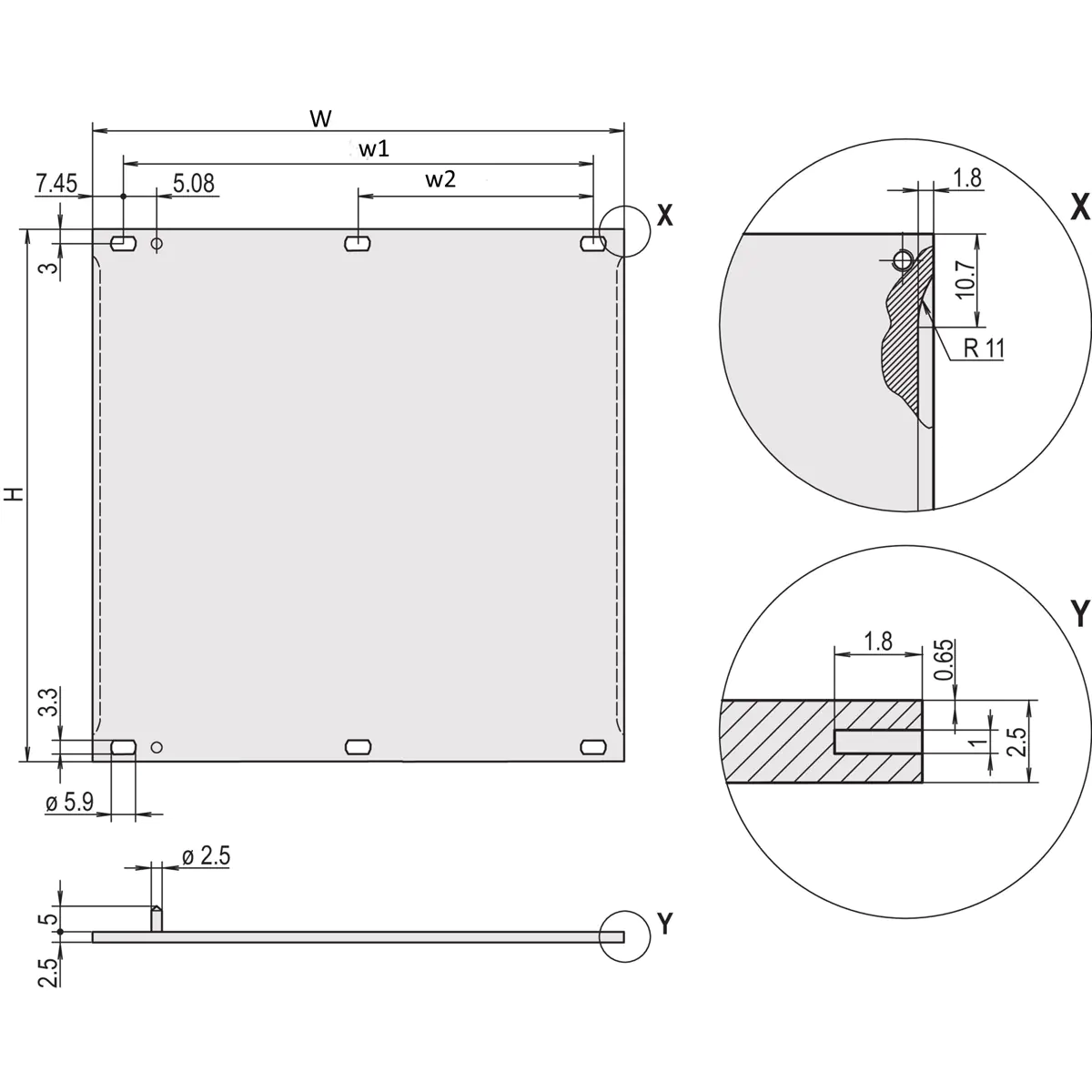 SCHROFF FRONTPL.EMC 42TE M.PIN - Rack-Zubehör 20846437