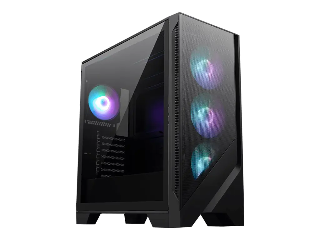MSI MAG FORGE 320R AIRFLOW - Mid tower - ATX - Seitenteil mit Fenster (gehärtetes Glas) - keine Spannungsversorgung (ATX) - USB/Audio