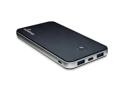 MEDIARANGE MR753 - Powerbank - 10000 mAh - 37 Wh - 22.5 Watt - 5 A - PD, QC - 3 Ausgabeanschlussstellen (2 x USB, USB-C)