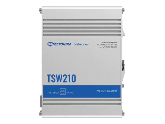 Teltonika TSW210 - Switch - unmanaged - 8 x 10/100/1000 + 2 x SFP - an DIN-Schiene montierbar, oberflächenmontierbar
